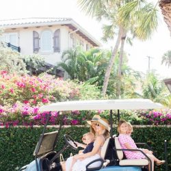Family on a Golf Cart